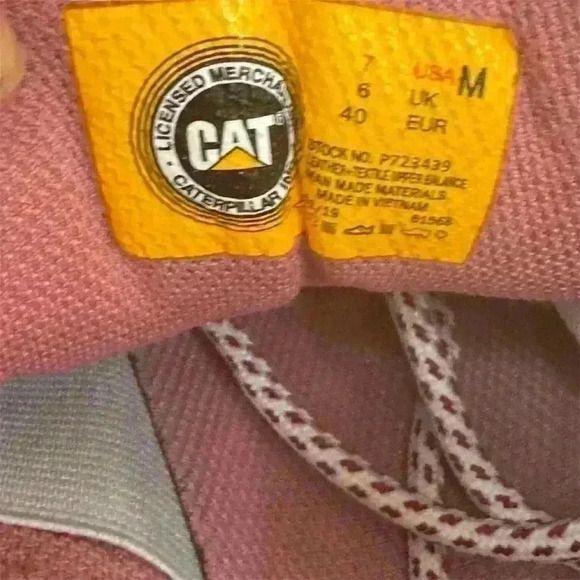 Caterpillar Intruder Chunky Steel toes Sneakers In Pink And Gray EU 40 Pre loved - Picture 13 of 14